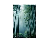 ZLLJXFZZ A Misty Morning in A Bamboo Forest, with Soft Light Filtering through The Tall Stalks And A Gentle B Wall Art Mural Modern Decoration Hanging Art Poster 08x12inch(20x30cm)