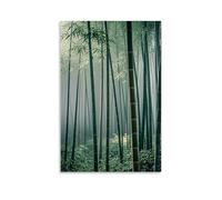 ZLLJXFZZ A Misty Morning in A Bamboo Forest, with Soft Light Filtering through The Tall Stalks And A Gentle B Wall Art Mural Modern Decoration Hanging Art Poster 16x24inch(40x60cm)