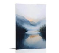 ZLLJXFZZ A Misty Morning in The Scottish Highlands, Oil Landscape Wall Art Mural Modern Decoration Hanging Art Poster 20x30inch(50x75cm)