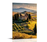 ZLLJXFZZ A Panoramic View of Tuscany with Golden Fields And Villas Wall Art Mural Modern Decoration Hanging Art Poster 20x30inch(50x75cm)