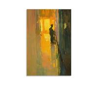 ZLLJXFZZ A Venetian Canal at Dusk, Reflecting Golden Light, Impressionist Oil Painting Wall Art Mural Modern Decoration Hanging Art Poster 08x12inch(20x30cm)