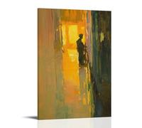 ZLLJXFZZ A Venetian Canal at Dusk, Reflecting Golden Light, Impressionist Oil Painting Wall Art Mural Modern Decoration Hanging Art Poster 16x24inch(40x60cm)