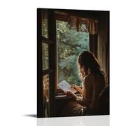 ZLLJXFZZ A Woman Writing A Letter by The Window, Nostalgia And Emotion Wall Art Mural Modern Decoration Hanging Art Poster 08x12inch(20x30cm)