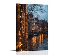 ZLLJXFZZ Amsterdam Whisker Lights Wall Art Mural Modern Decoration Hanging Art Poster 16x24inch(40x60cm)