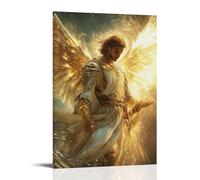ZLLJXFZZ Angel Poster Divine, Radiant Winged Guardian Wall Art Mural Modern Decoration Hanging Art Poster 20x30inch(50x75cm)