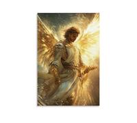 ZLLJXFZZ Angel Poster Divine, Radiant Winged Guardian Wall Art Mural Modern Decoration Hanging Art Poster 24x36inch(60x90cm)