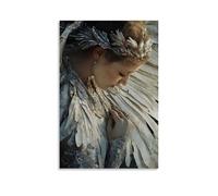 ZLLJXFZZ Angel Poster Lament, Silver Tear Trail Wall Art Mural Modern Decoration Hanging Art Poster 16x24inch(40x60cm)
