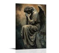 ZLLJXFZZ Angel Poster Lament, Weeping Statue Wall Art Mural Modern Decoration Hanging Art Poster 08x12inch(20x30cm)