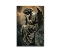 ZLLJXFZZ Angel Poster Lament, Weeping Statue Wall Art Mural Modern Decoration Hanging Art Poster 24x36inch(60x90cm)