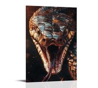ZLLJXFZZ Animal Poster Dangerous, Cobra Strike Wall Art Mural Modern Decoration Hanging Art Poster 08x12inch(20x30cm)