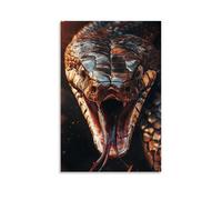 ZLLJXFZZ Animal Poster Dangerous, Cobra Strike Wall Art Mural Modern Decoration Hanging Art Poster 20x30inch(50x75cm)