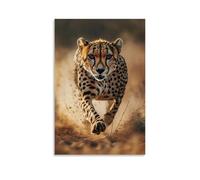 ZLLJXFZZ Animal Poster Dynamic, Sprinting Cheetah Wall Art Mural Modern Decoration Hanging Art Poster 24x36inch(60x90cm)
