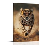 ZLLJXFZZ Animal Poster Dynamic, Sprinting Cheetah Wall Art Mural Modern Decoration Hanging Art Poster 12x18inch(30x45cm)
