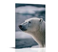 ZLLJXFZZ Animal Poster Fierce, Polar Bear Wall Art Mural Modern Decoration Hanging Art Poster 08x12inch(20x30cm)