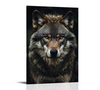 ZLLJXFZZ Animal Poster Heroic, Guardian Wolf Wall Art Mural Modern Decoration Hanging Art Poster 16x24inch(40x60cm)