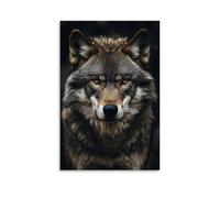 ZLLJXFZZ Animal Poster Heroic, Guardian Wolf Wall Art Mural Modern Decoration Hanging Art Poster 16x24inch(40x60cm)