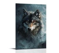 ZLLJXFZZ Animal Poster Heroic, Wolf Guardian Wall Art Mural Modern Decoration Hanging Art Poster 08x12inch(20x30cm)