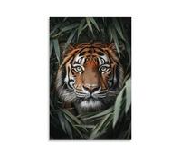 ZLLJXFZZ Animal Poster Jungle, Tiger in Bamboo Forest Wall Art Mural Modern Decoration Hanging Art Poster 16x24inch(40x60cm)