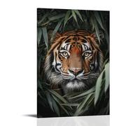 ZLLJXFZZ Animal Poster Jungle, Tiger in Bamboo Forest Wall Art Mural Modern Decoration Hanging Art Poster 24x36inch(60x90cm)