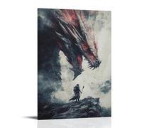 ZLLJXFZZ Animal Poster Legend, Dragon Slayer Wall Art Mural Modern Decoration Hanging Art Poster 16x24inch(40x60cm)