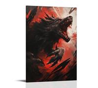 ZLLJXFZZ Animal Poster Nether, Shadow Beast Wall Art Mural Modern Decoration Hanging Art Poster 12x18inch(30x45cm)
