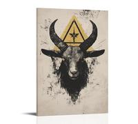ZLLJXFZZ Animal Poster Occult, Sigil Goat Wall Art Mural Modern Decoration Hanging Art Poster 12x18inch(30x45cm)