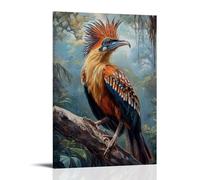ZLLJXFZZ Animal Poster Oil Painting Hoatzin Prehistoric Pose Wall Art Mural Modern Decoration Hanging Art Poster 08x12inch(20x30cm)