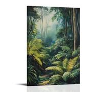 ZLLJXFZZ Animal Poster Oil Painting Kiwi Fern Understory Wall Art Mural Modern Decoration Hanging Art Poster 12x18inch(30x45cm)
