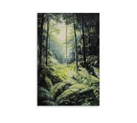 ZLLJXFZZ Animal Poster Oil Painting Kiwi Fern Understory Wall Art Mural Modern Decoration Hanging Art Poster 16x24inch(40x60cm)