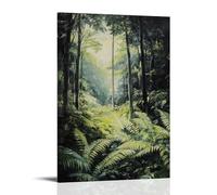 ZLLJXFZZ Animal Poster Oil Painting Kiwi Fern Understory Wall Art Mural Modern Decoration Hanging Art Poster 16x24inch(40x60cm)