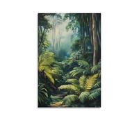 ZLLJXFZZ Animal Poster Oil Painting Kiwi Fern Understory Wall Art Mural Modern Decoration Hanging Art Poster 12x18inch(30x45cm)