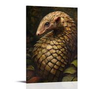 ZLLJXFZZ Animal Poster Oil Painting Pangolin Armored Curl Wall Art Mural Modern Decoration Hanging Art Poster 08x12inch(20x30cm)