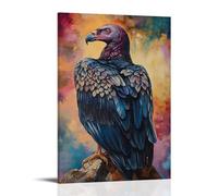 ZLLJXFZZ Animal Poster Oil Painting Vulture Canyon Thermal Wall Art Mural Modern Decoration Hanging Art Poster 16x24inch(40x60cm)