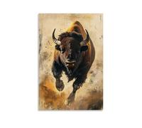 ZLLJXFZZ Animal Poster Runaway, Stampede Bison Wall Art Mural Modern Decoration Hanging Art Poster 08x12inch(20x30cm)