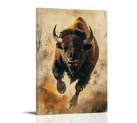 ZLLJXFZZ Animal Poster Runaway, Stampede Bison Wall Art Mural Modern Decoration Hanging Art Poster 08x12inch(20x30cm)