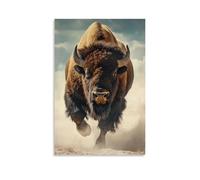 ZLLJXFZZ Animal Poster Runaway, Stampede Bison Wall Art Mural Modern Decoration Hanging Art Poster 16x24inch(40x60cm)