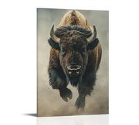 ZLLJXFZZ Animal Poster Runaway, Stampede Bison Wall Art Mural Modern Decoration Hanging Art Poster 20x30inch(50x75cm)
