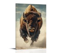 ZLLJXFZZ Animal Poster Runaway, Stampede Bison Wall Art Mural Modern Decoration Hanging Art Poster 24x36inch(60x90cm)
