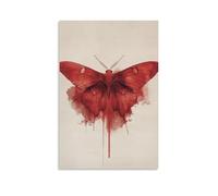 ZLLJXFZZ Animal Poster Vampiric, Crimson Moth Wall Art Mural Modern Decoration Hanging Art Poster 12x18inch(30x45cm)