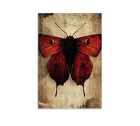 ZLLJXFZZ Animal Poster Vampiric, Crimson Moth Wall Art Mural Modern Decoration Hanging Art Poster 16x24inch(40x60cm)