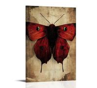 ZLLJXFZZ Animal Poster Vampiric, Crimson Moth Wall Art Mural Modern Decoration Hanging Art Poster 24x36inch(60x90cm)