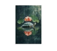 ZLLJXFZZ Animal Poster Zen, Turtle Wisdom Wall Art Mural Modern Decoration Hanging Art Poster 08x12inch(20x30cm)