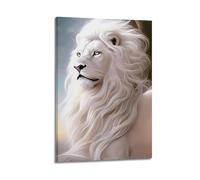 ZLLJXFZZ Animal Posters of The Lion Against The Sky with Clouds Wall Art Mural Modern Decoration Hanging Art Poster 24x36inch(60x90cm)
