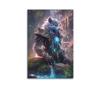 ZLLJXFZZ Animal Posters with Character Pictures And An Image of A Mythical Beast Wall Art Mural Modern Decoration Hanging Art Poster 08x12inch(20x30cm)