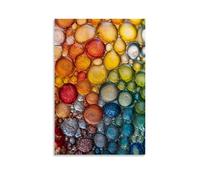 ZLLJXFZZ Art Poster Glass Frit, Fused Granular Texture Wall Art Mural Modern Decoration Hanging Art Poster 08x12inch(20x30cm)