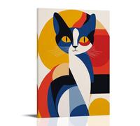 ZLLJXFZZ Bauhaus Kitty: Primary Shapes Edition Wall Art Mural Modern Decoration Hanging Art Poster 16x24inch(40x60cm)
