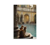 ZLLJXFZZ Budapest Thermal Cats Wall Art Mural Modern Decoration Hanging Art Poster 24x36inch(60x90cm)