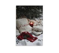 ZLLJXFZZ Christmas Poster Knit, Wool Wall Art Mural Modern Decoration Hanging Art Poster 12x18inch(30x45cm)