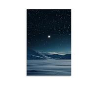 ZLLJXFZZ Christmas Poster Polar, Arctic Star Wall Art Mural Modern Decoration Hanging Art Poster 12x18inch(30x45cm)