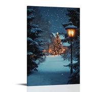 ZLLJXFZZ Christmas Poster Twilight, Blue Hour Wall Art Mural Modern Decoration Hanging Art Poster 16x24inch(40x60cm)